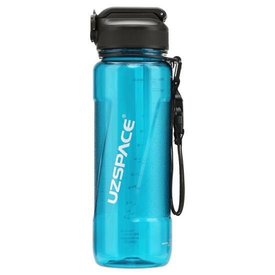 Sticlă Stylish Unique cu pai 1000 ml 6057 - Cyan