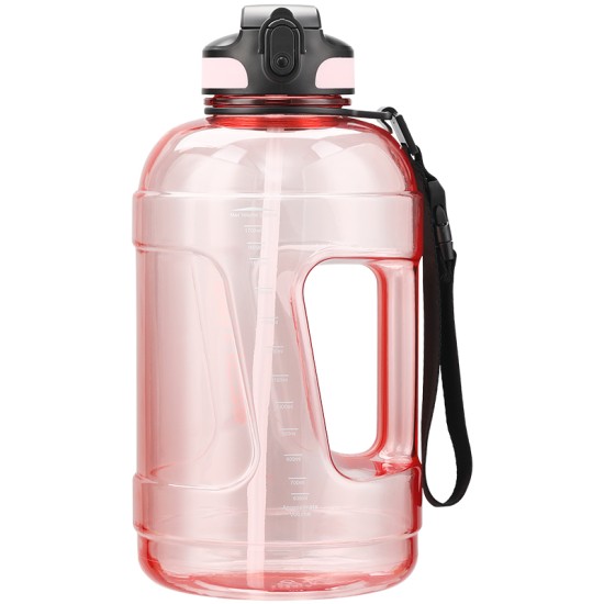 Sticlă Gallon cu pai 2300 ml 6065 - Pink